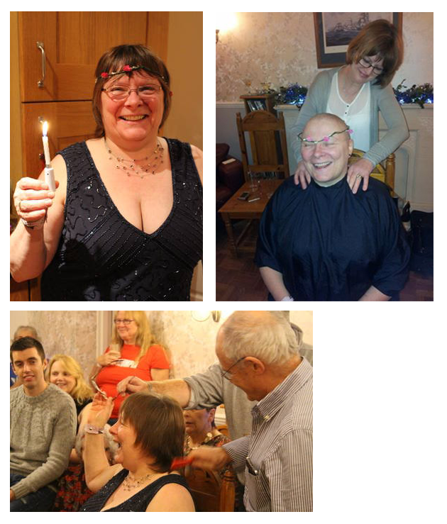Sharon Wigley headshave for charity